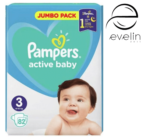 Pampers Active Baby Diapers 82 pcs. size 3 6-10 kg.