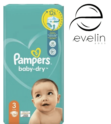 Pampers Baby Dry Diapers 54 pcs. size 3 6-10 kg.