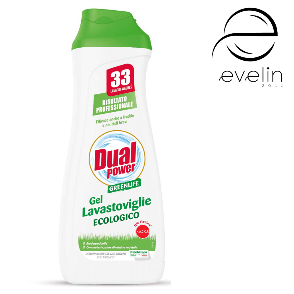 Dishwasher gel Dual 660 ml. - 33 doses Green Life