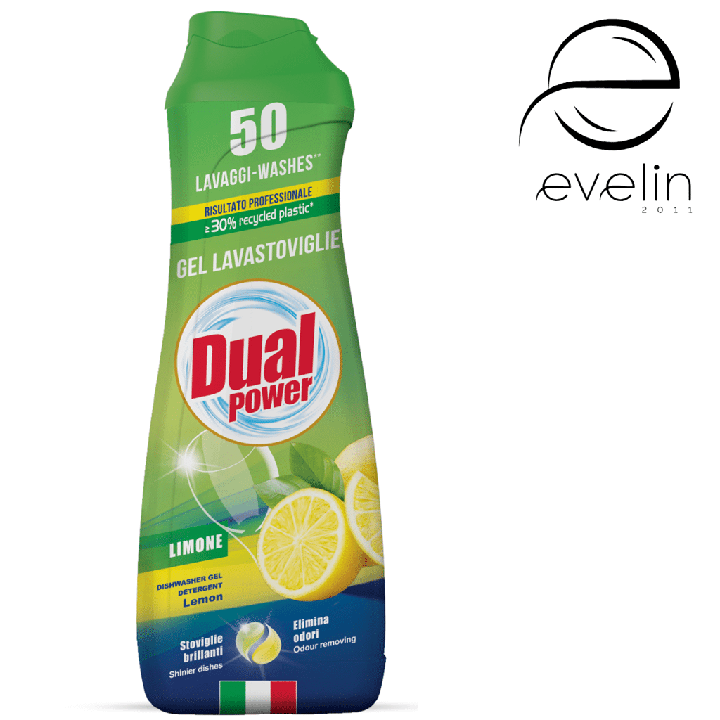 Dishwasher Gel Dual 1 l. 50 doses Lemon