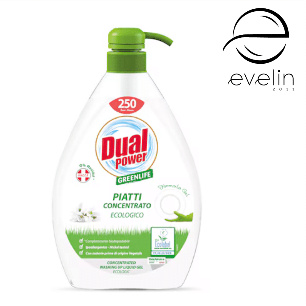 Dishwashing detergent Dual 1 l. - Pump Green Life 250 Doses