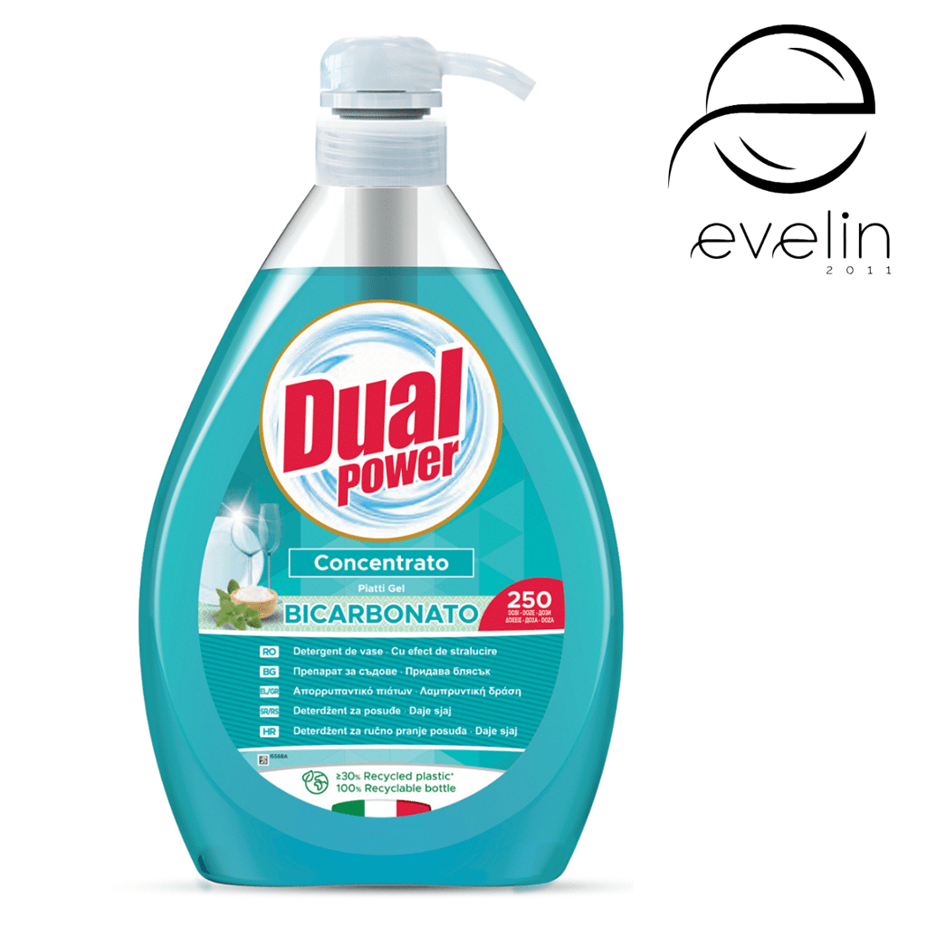 Dishwashing detergent Dual 1 l. - Pump Bicarbonate 250 Doses