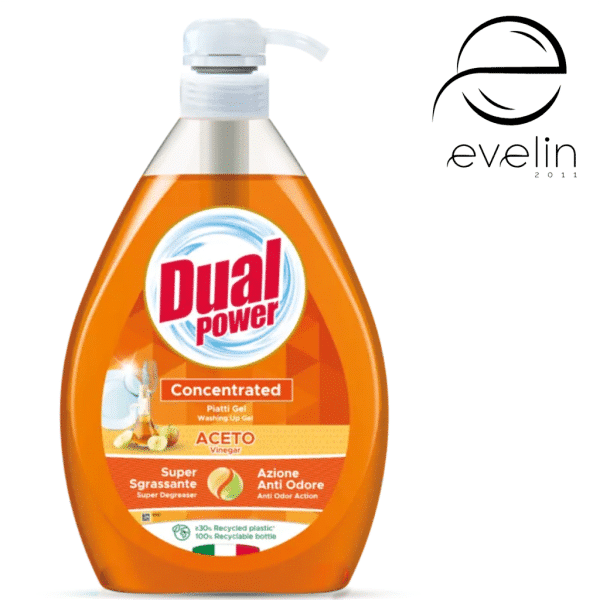 Dishwashing detergent Dual 1 l. - pump with Vinegar 250 doses