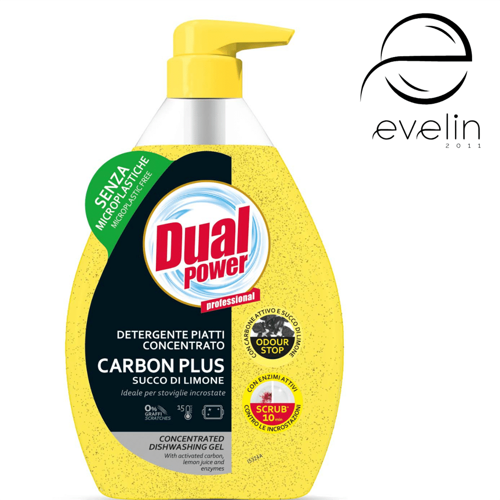 Dishwashing liquid Dual 600 ml. - Carbon Lemon