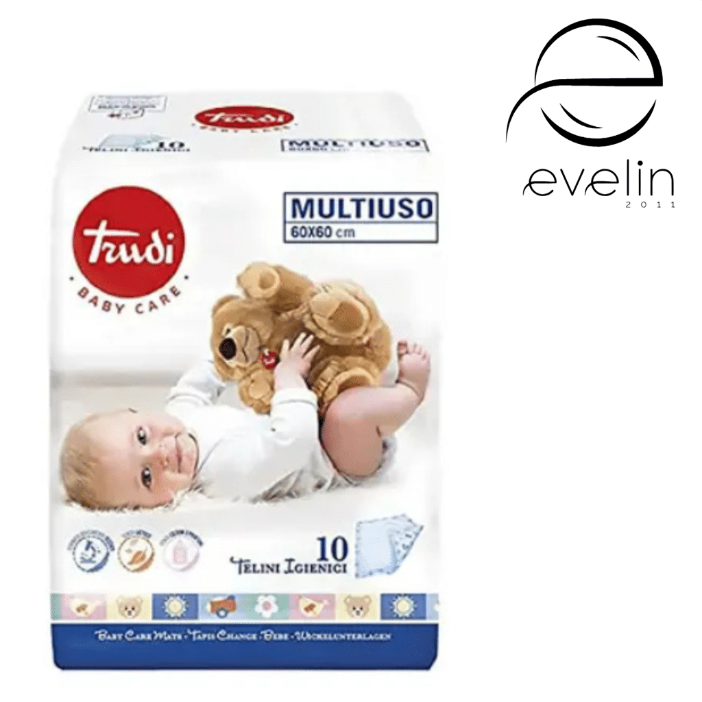 Multifunctional towel Trudi Baby Care 60x60 cm 10 pcs