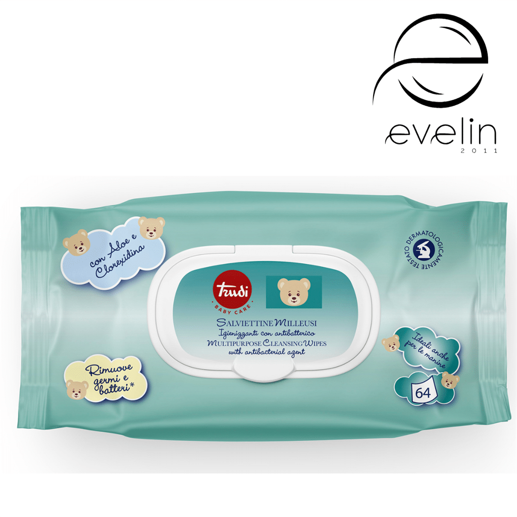 Trudi baby igien wet wipes. antib. 64 pcs