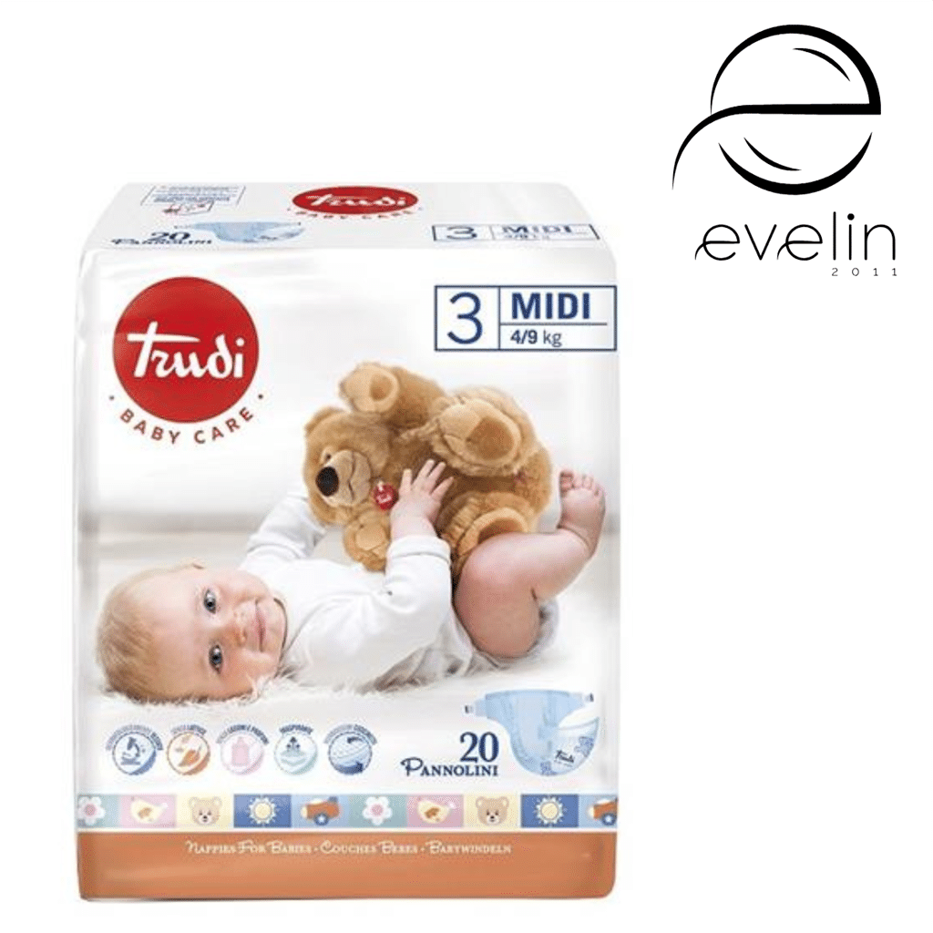 Diapers Trudi Baby Care 20 pcs. times 3 4-9 kg