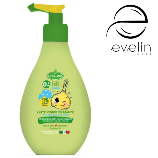 Chipollino Baby Moisturizing Body Milk with Allantoin, Shea Butter, Calendula Extract, PROTEIN B5 - 250 ml.