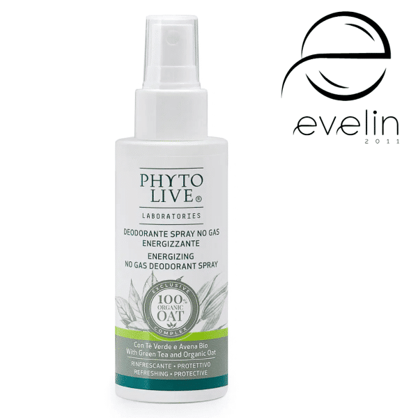 Deodorant spray without gas with green tea and organic oatmeal – 75 ml. Phyto live