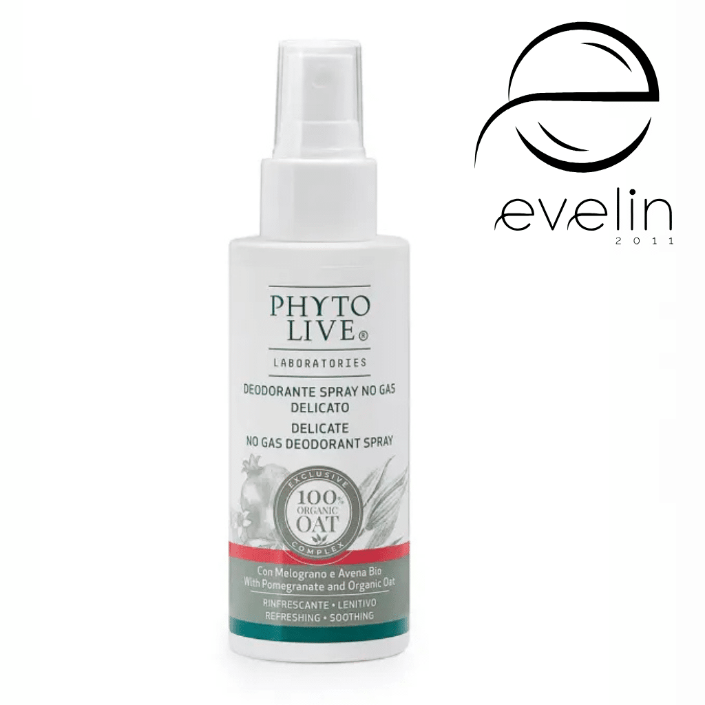 Gas-free deodorant spray with pomegranate and organic oatmeal – 75 ml. Phyto live