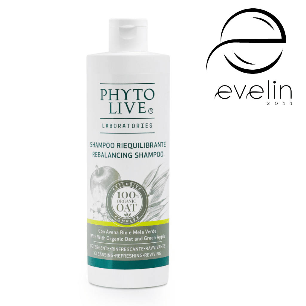 Shampoo for Oily Hair - Rebalancing with Organic Oats and Green Apple - 400ml. Phyto live