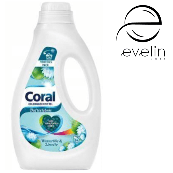Liquid laundry detergent Coral 1.15l 23 washes color Wasserlilie & Limette