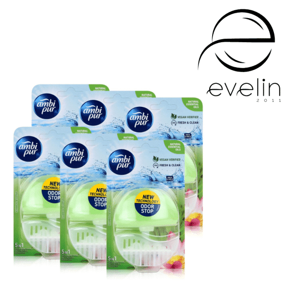 Ambi Pur toilet block 55 ml. - 5in1 Starter Bamboo&Lotus *6 pcs