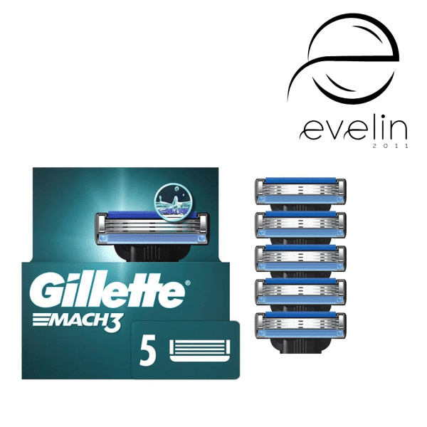 Gillette Mach 3 Razor Blades 5 pcs