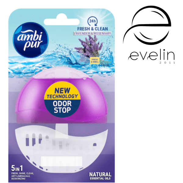 Ambi Pur toilet block 55 ml. - 5in1 Starter Lavender&Rosemary *6 pcs.