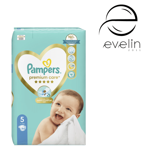 Diapers 44 pcs size 5 PREMIUM CARE 11-16 kg.