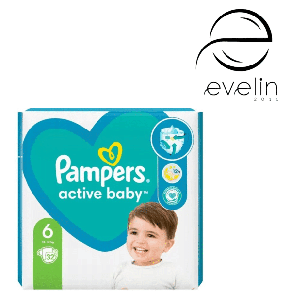 Pampers Active Baby Diapers 32 pcs. times 6 13-18 kg.