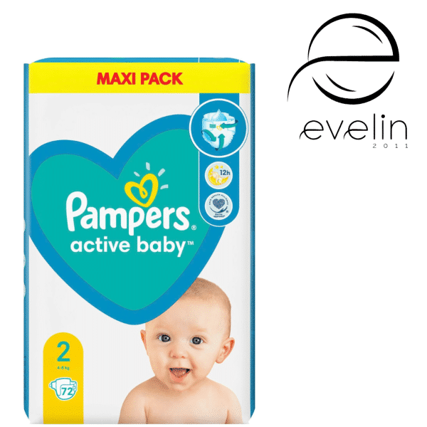Pampers Active Baby Diapers 72 pcs. size 2 4-8 kg.