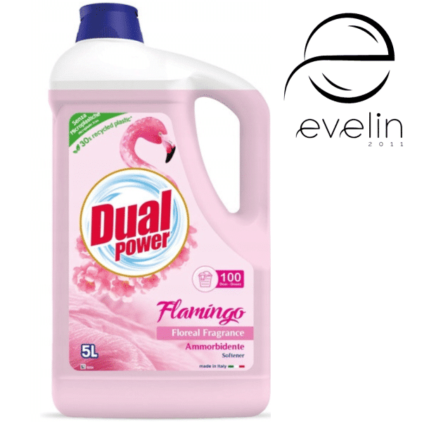 Fabric softener Dual 5 l - 100 washes - Flamingo Ammorbidente