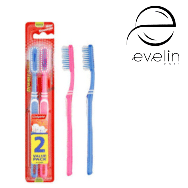 COLGATE TOOTHBRUSH/DOUBLE PACK/ DOUBLE ACTION MEDIUM