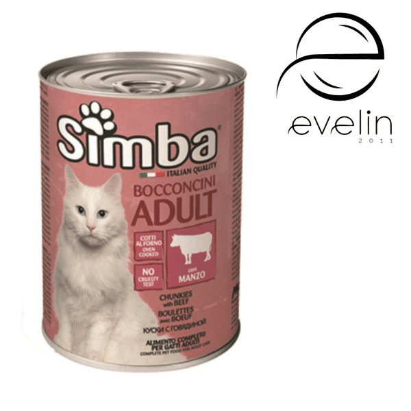 Котешка храна Симба 0.415 кг. - ТЕЛЕШКО МЕСО /24/manzo/