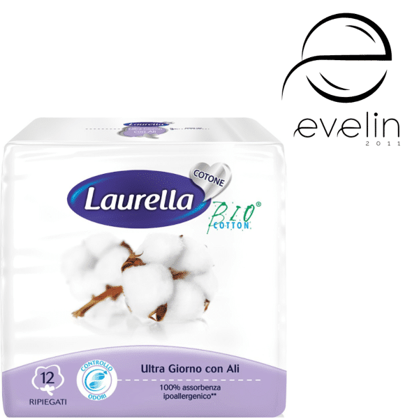Дамски превръзки Laurella Ultra Day with Wings Cotton 12 бр