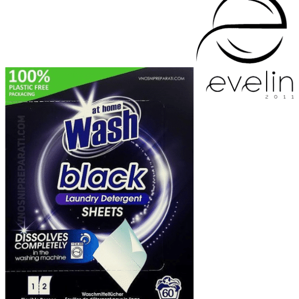 Кърпички за пране AT HOME Wash  Black 60 бр.