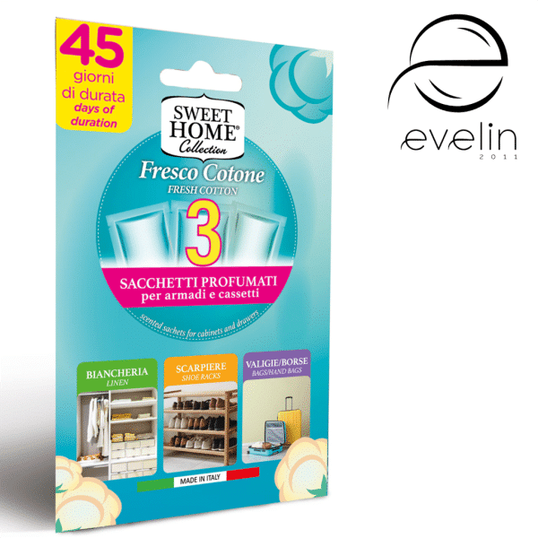 Ароматизатор СУИТ ХОУМ Освежител за гардероб 3 бр. - FRESCO COTONE