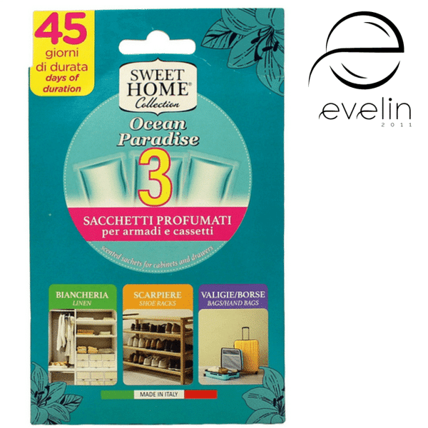 Ароматизатор СУИТ ХОУМ Освежител за гардероб 3 бр. - OCEAN PARADISE