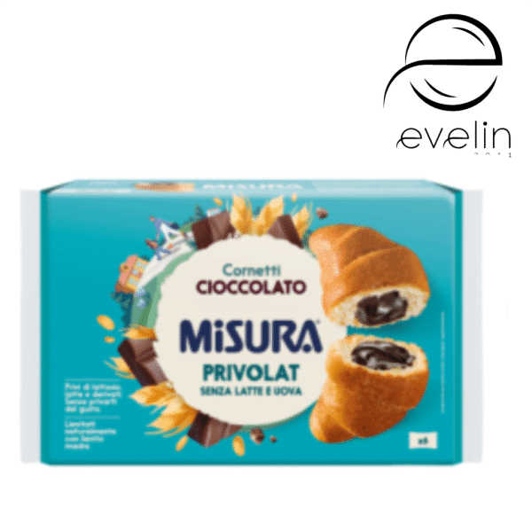 Кроасан с натурален квас и шоколадов пълнеж - без яйца , без лактоза, мляко и млечни продукти 298 гр.