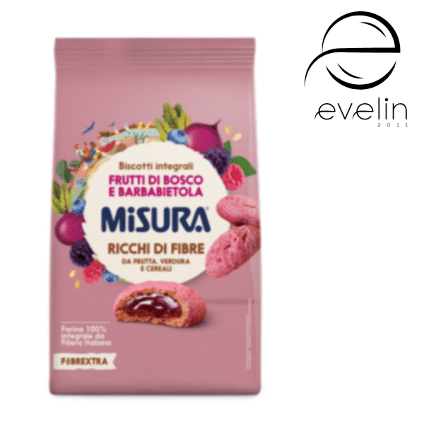 Бисквитки пълнозърнести с горски плодове и пълнеж от цвекло 260 гр.