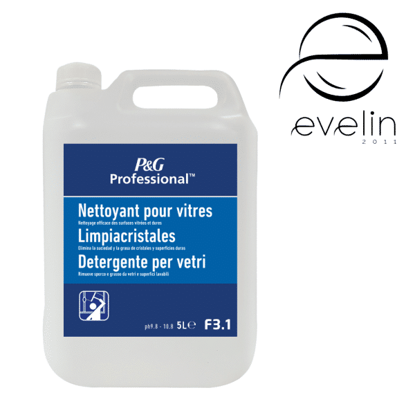 Препарат  ЗА ПОЧИСТВАНЕ НА СТЪКЛО И КРИСТАЛИ 5 л. P&G PROFESSIONAL F3.1