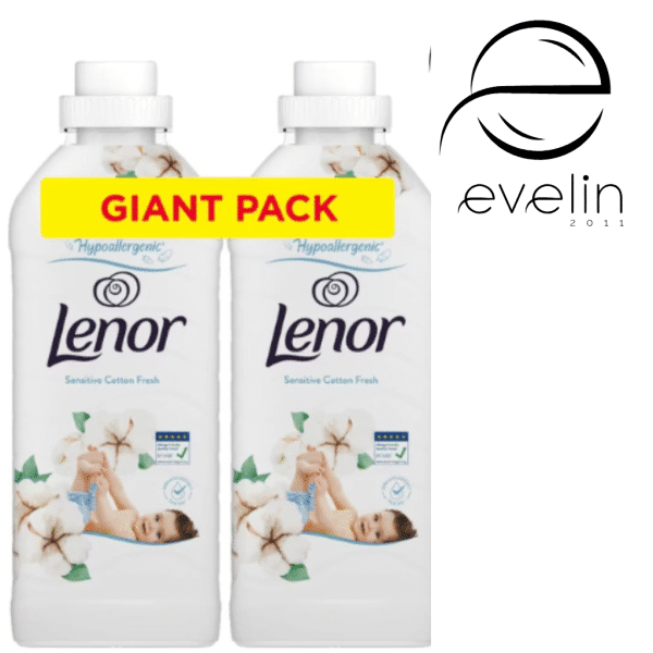 Омекотител Ленор 2*1.2 л./48 пранета Sensitive Cotton
