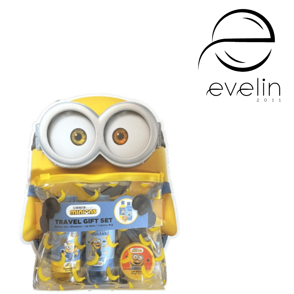 Комплект Дисни 4 части Minions 60мл. шампоан 60мл душ гел 10гр балсам за устни 1 бр чанта