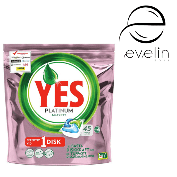 Таблетки за съдомиялна Yes 45 бр. All in 1 Pink