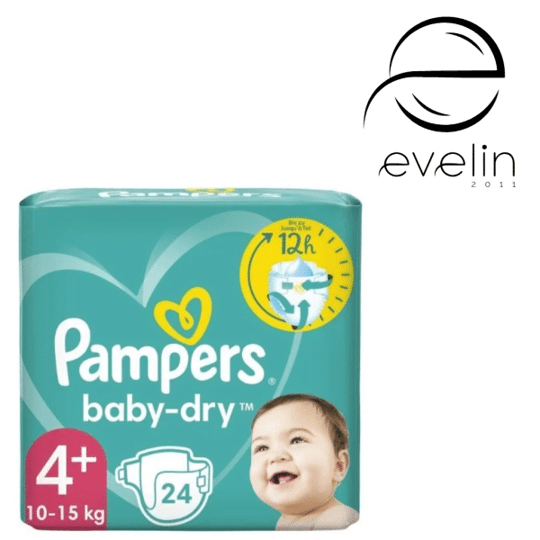 Памперс Baby Dry Diapers 24 бр.размер4+ 10-15 кг.