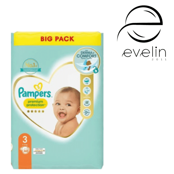 Памперс Premium Protection Diapers 68 бр.размер 3 6-10 кг.