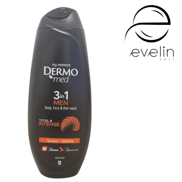 Душ гел Дермомед MEN TOTAL & INTENSE 3in1мл. -450 мл.