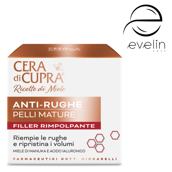 Крем против бръчки Cera di Cupra с мед и рецепти за зряла кожа запълващ 50 мл