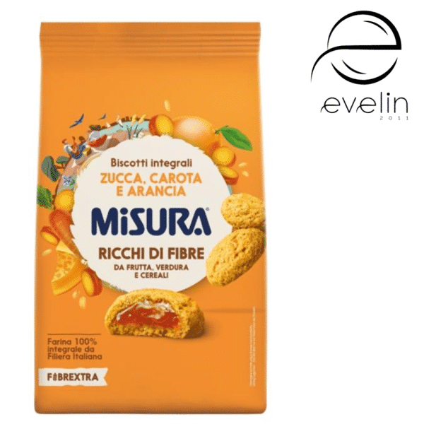 Бисквитки пълнозърнести с тиква, моркови и портокал 260 гр. Misura Engros