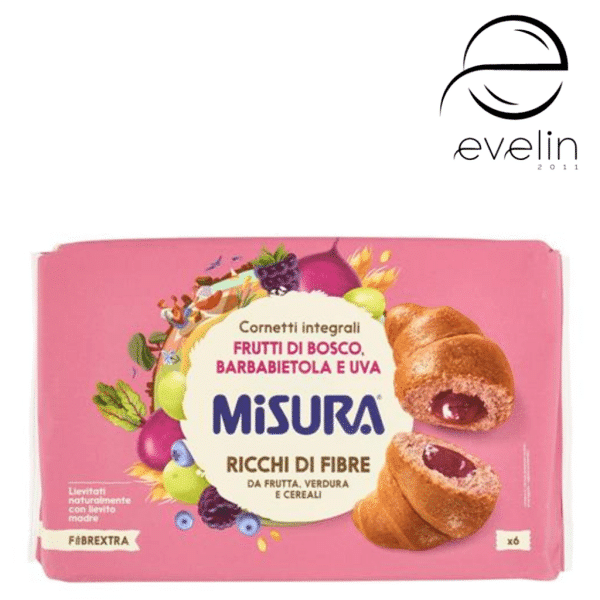 Кроасан с пълнозърнесто тесто – пълнеж с горски плодове, цвекло и грозде 308 г