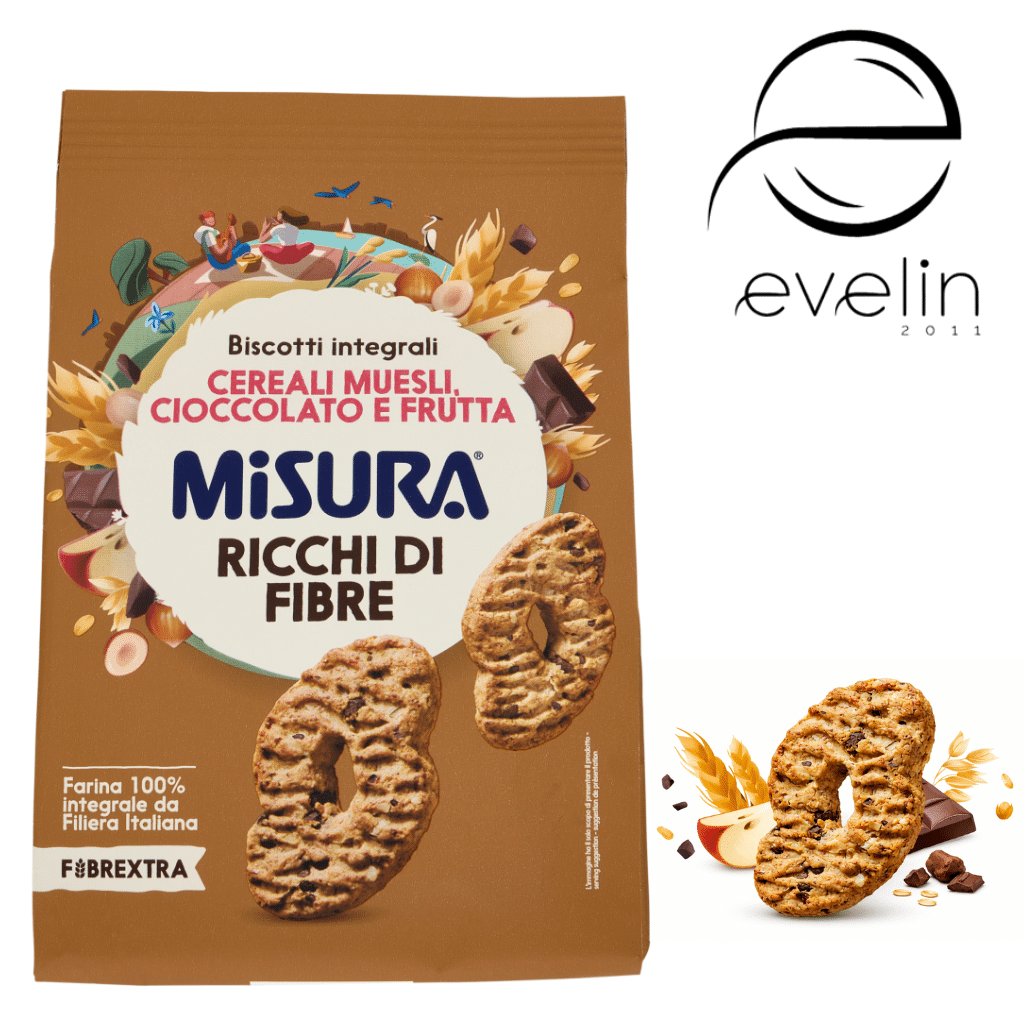 Whole grain cookies with chocolate chips, muesli and fruit 230 g.