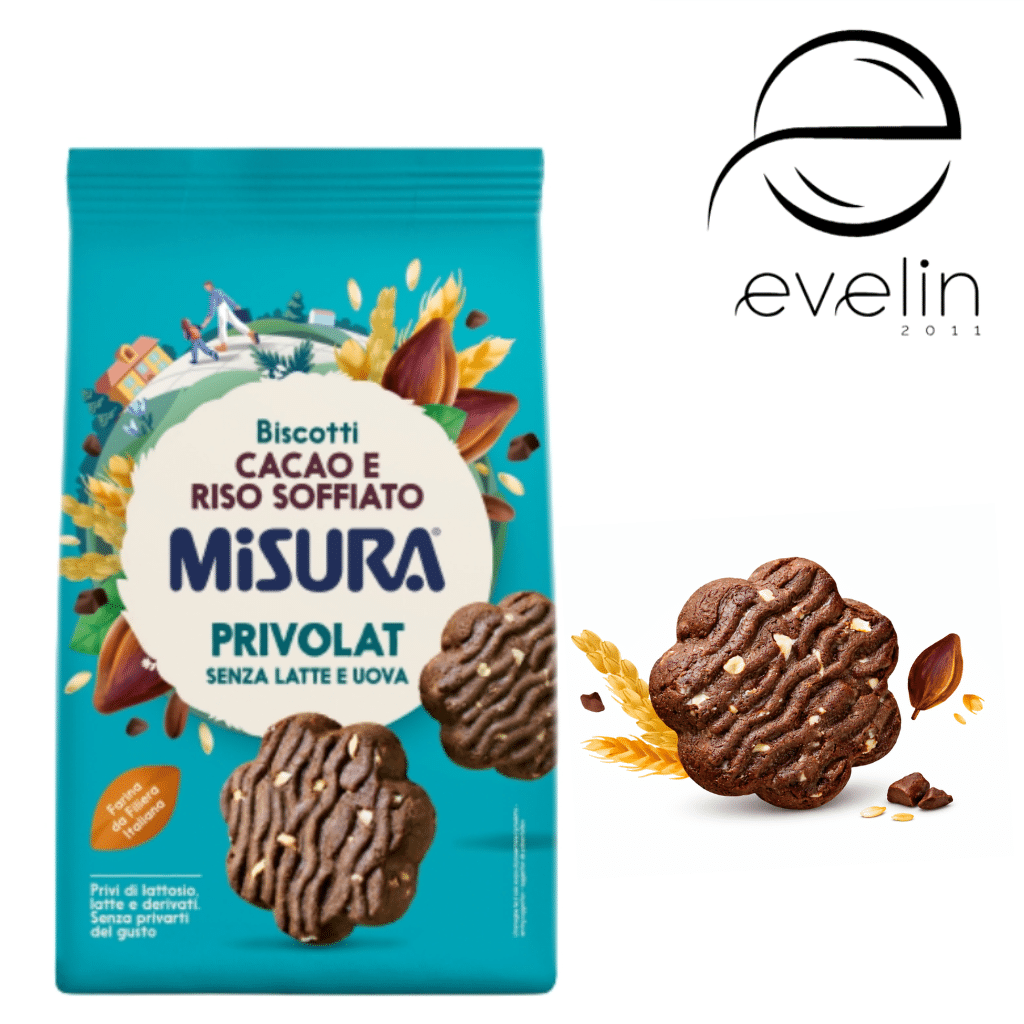 Biscuit with puffed rice and cocoa without milk and eggs 120g