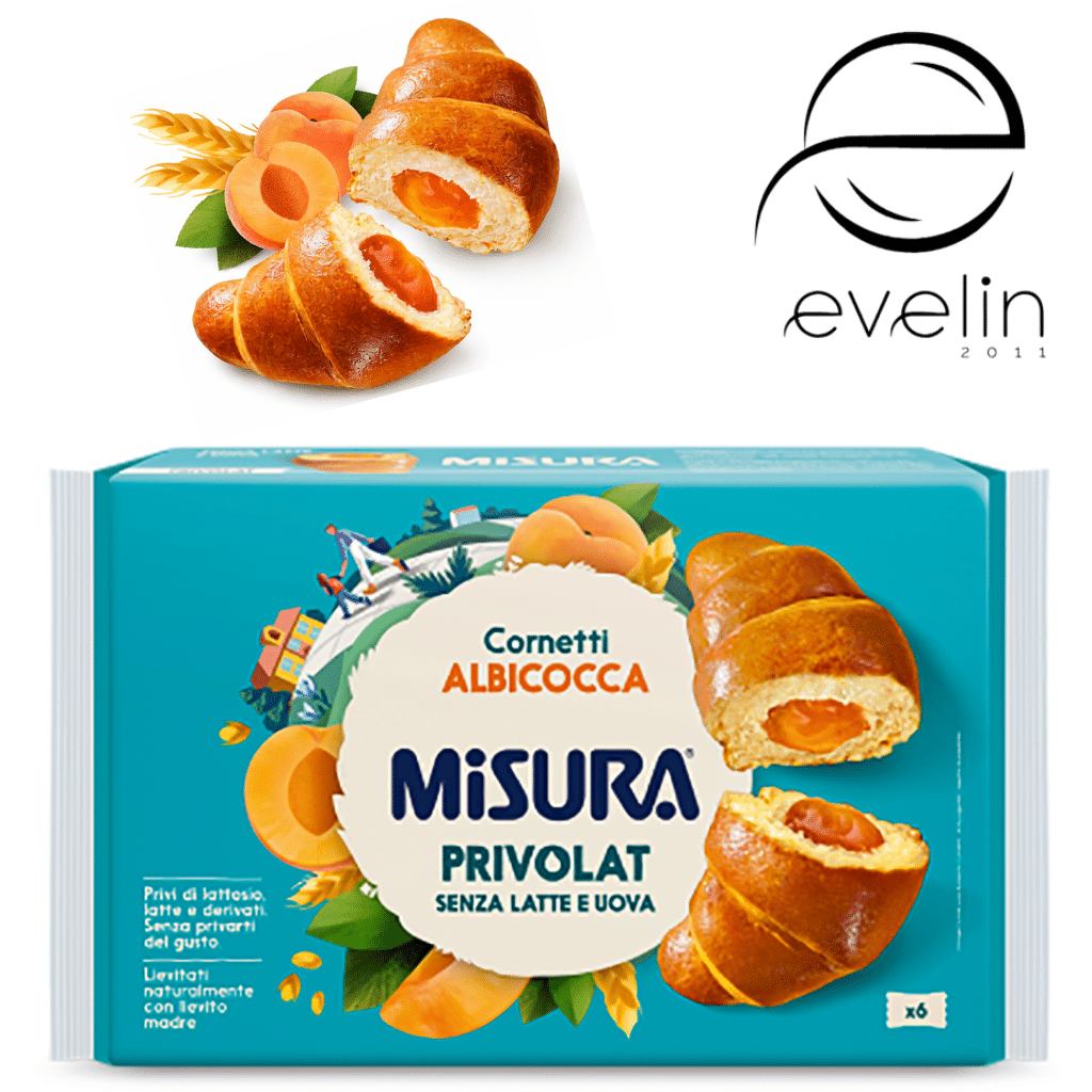 Croissant with natural sourdough and apricot filling - egg-free, milk-free and lactose-free 298g