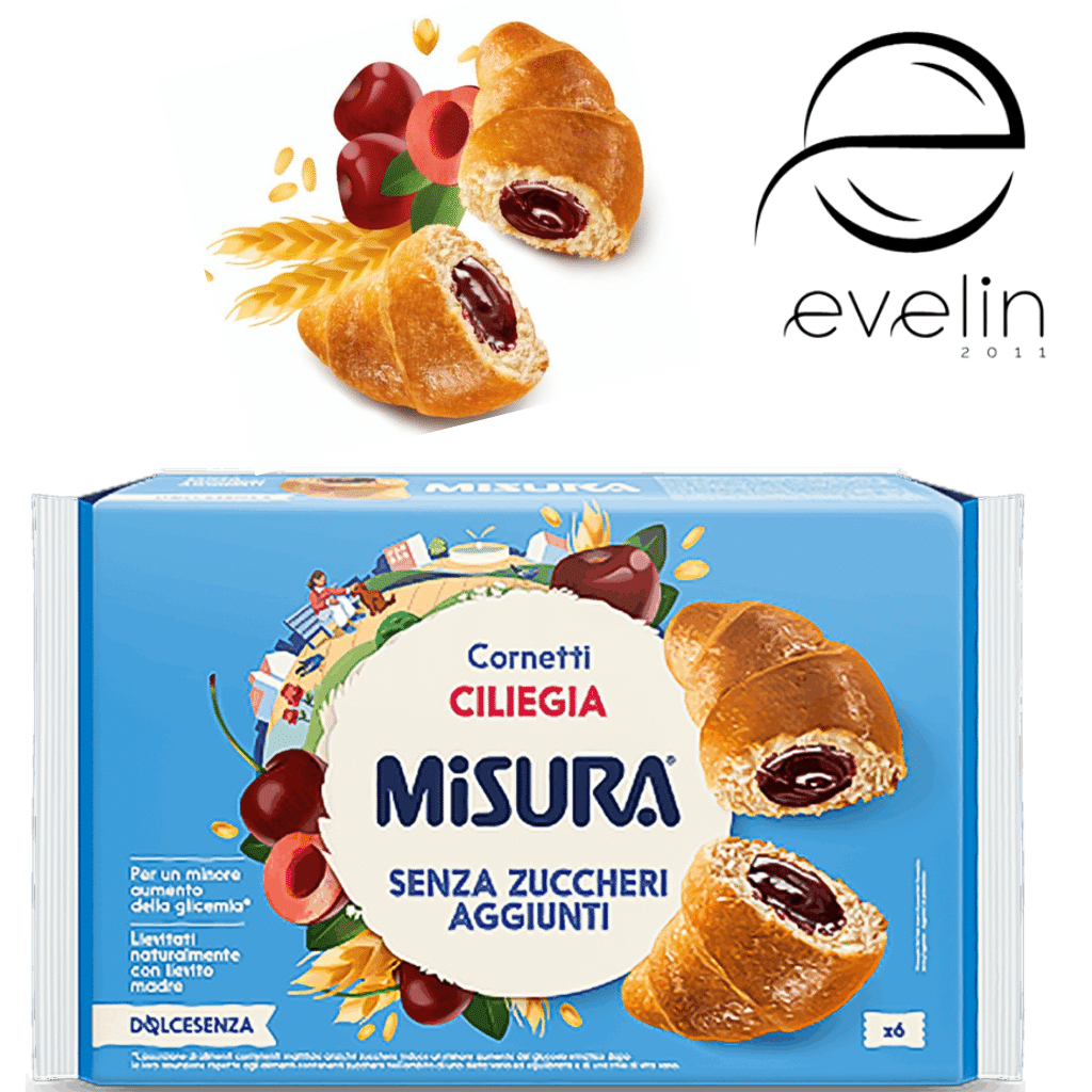 Croissant with natural sourdough and cherry filling - with natural sweeteners 298g