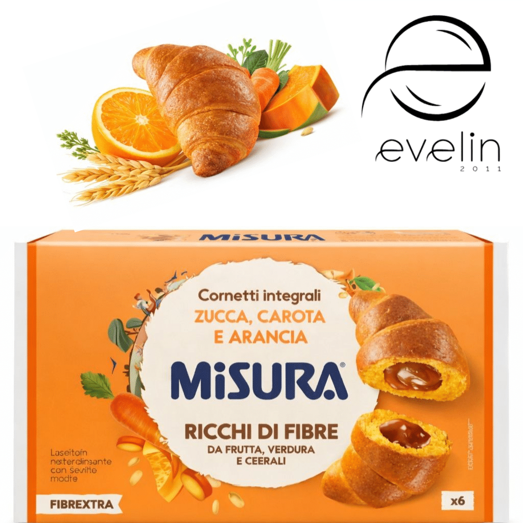 Croissant with natural sourdough, whole wheat flour and carrot, orange and pumpkin filling - 308 g