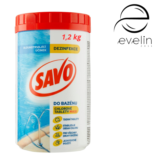 Таблетки за дезинфекция на басейни с хлор Savo 1.2 кг