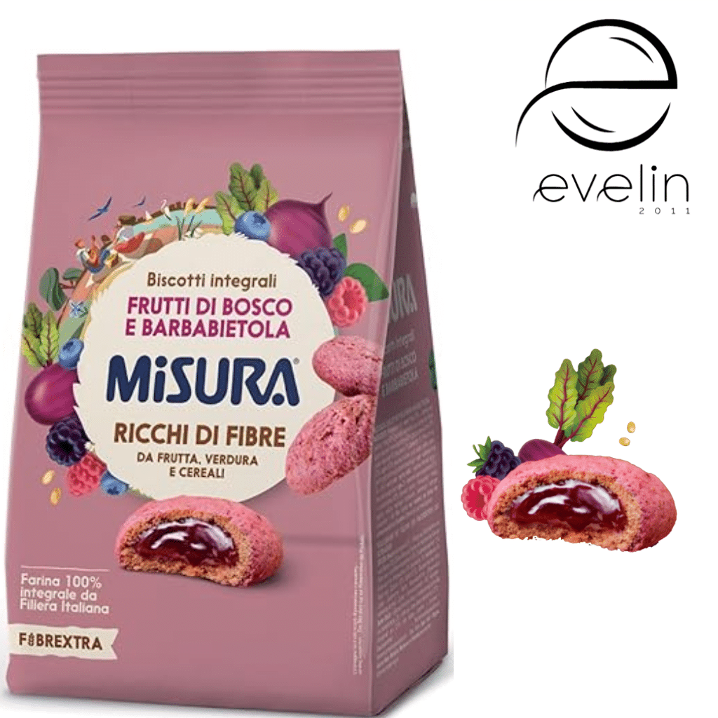 Whole grain cookies with berries and beetroot filling 260 g.