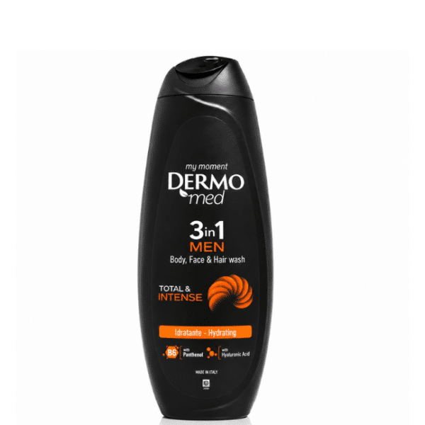 Душ гел Дермомед MEN TOTAL & INTENSE 3in1мл. -250 мл.