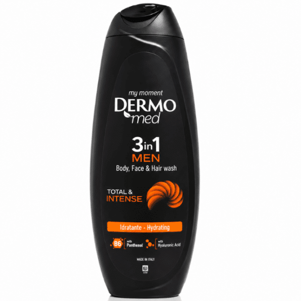 Душ гел Дермомед MEN TOTAL & INTENSE 3in1мл. -450 мл.